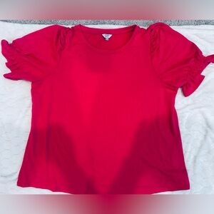 Women’s crown & ivy Puff Sleeve Tee - Red